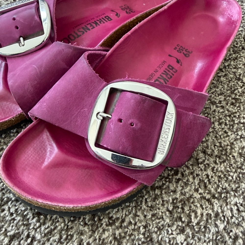 Birkenstock Madrid Big Buckle Festival Fuchsia Oiled Exquisite 39 Narrow Magenta
